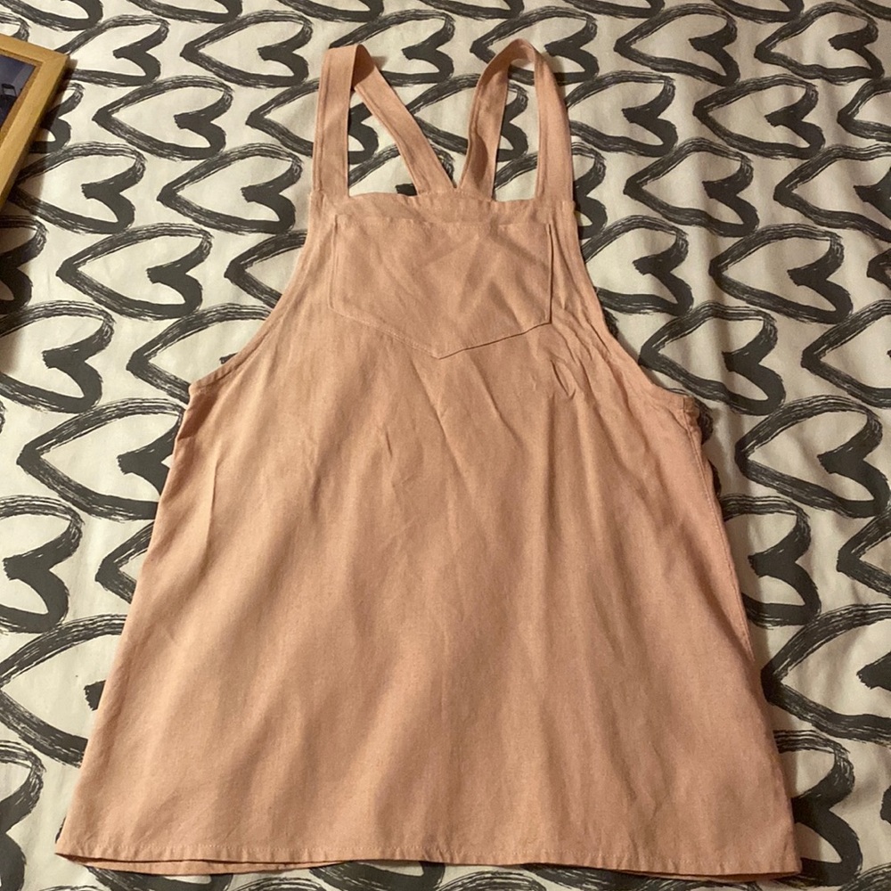 Pink overall dress